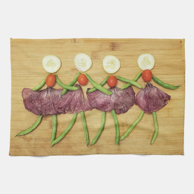 Una toalla de cocina de línea VegARTable Chorus (Horizontal)