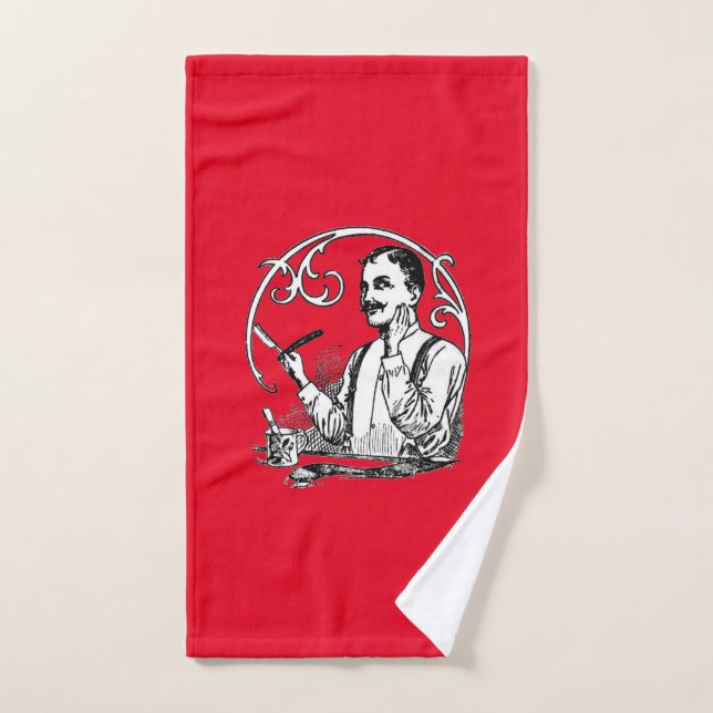 Una toalla de mano tradicional para afeitar (Toalla de mano)
