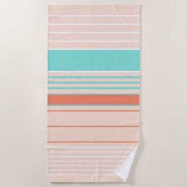 Una Toalla De Playa Con Un Toque Verde.