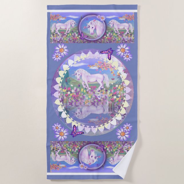 Una Toalla De Playa De Paraíso Púrpura (Anverso)