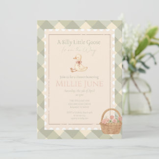 Una tonta oca viene en camino Invitación para baby