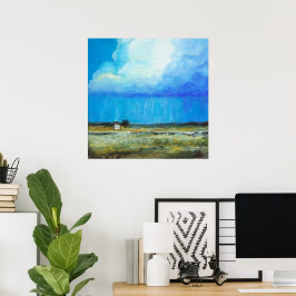 Una tormenta perfecta, pintura de arte de paisaje 