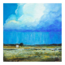 Una tormenta perfecta, pintura de arte de paisaje