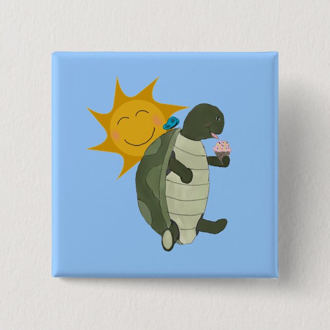Una tortuga que come el botón del helado (Anverso)