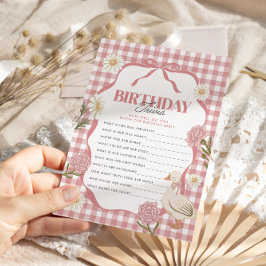 Una trivialidad de cumpleaños de un Chica góseo ro