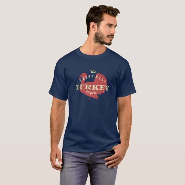 Una Turquía Cuesta Forma De La Camiseta Orgánica D (Anverso completo)