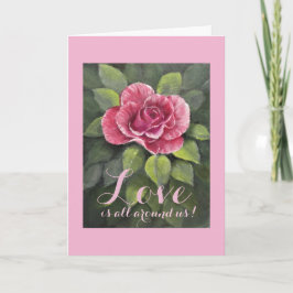 Una única tarjeta Rosa/El día de San Valentín