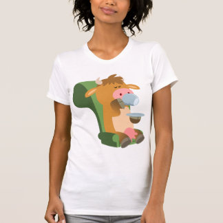 Una vaca Personalizado y una camiseta de cuppa agr