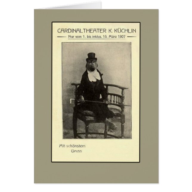 Una verdadera obesidad: un mono en un traje (Frente)