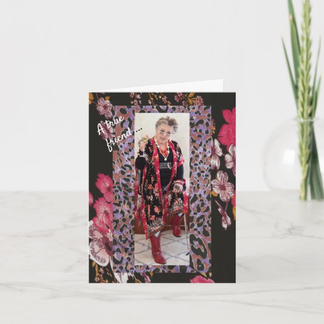 Una verdadera tarjeta de felicitación plegada de c (Anverso)