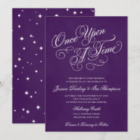 Una Vez A La Hora Invitaciones De Boda Royal Purpl