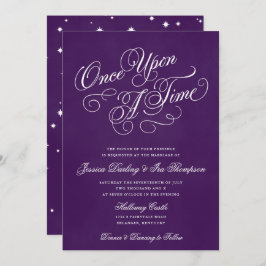 Una Vez A La Hora Invitaciones De Boda Royal Purpl