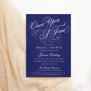 Una Vez Al Tiempo Ducha Invitaciones Royal Blue
