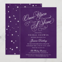 Una Vez Al Tiempo Ducha Invitaciones Royal Purple