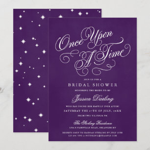Una Vez Al Tiempo Ducha Invitaciones Royal Purple