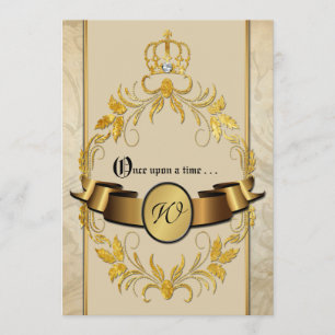 Una Vez Al Tiempo Invitación A Una Boda De Monogra