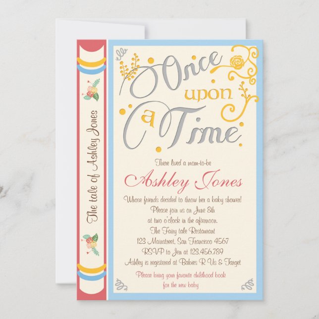 Una Vez, Baby Shower Invitación Hadas (Anverso)