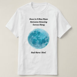 Una Vez En Una Camiseta Azul De La Luna