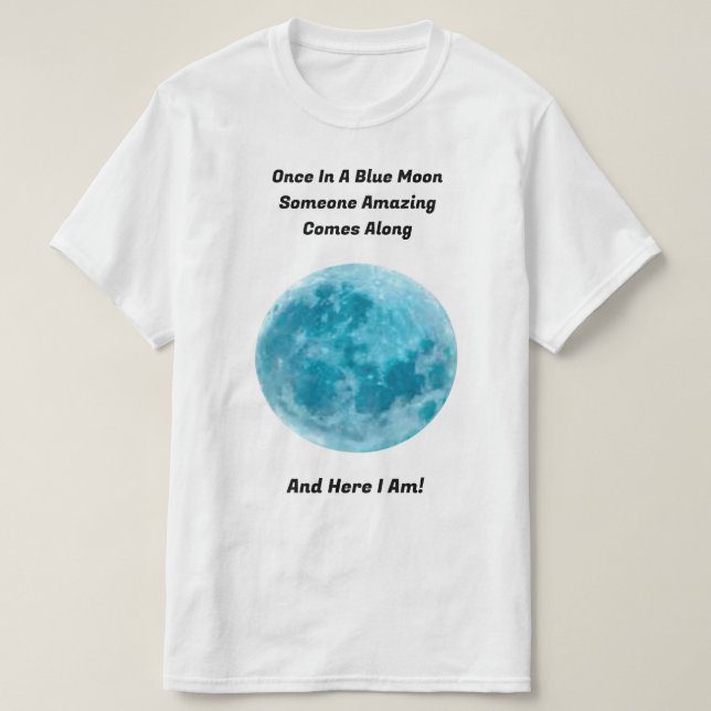 Una Vez En Una Camiseta Azul De La Luna (Diseño del anverso)