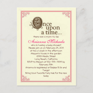 Una vez... Invitación de Baby Shower