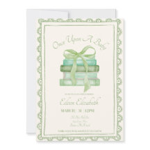 Una vez sobre una invitación de baby shower para b