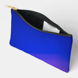 Una vibrante bolsa con cremallera azul con un suti