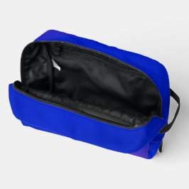 Una vibrante bolsa con cremallera azul con un suti