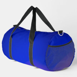 Una vibrante bolsa de lona azul con correas negras