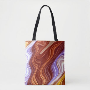 Una vibrante bolsa de mano con estampado psicodéli