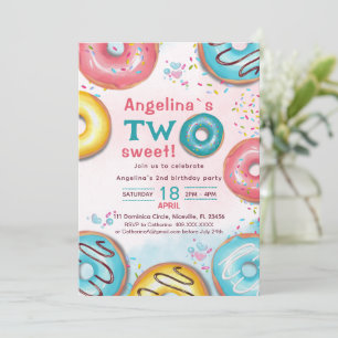 Una vibrante invitación de cumpleaños número 2 con