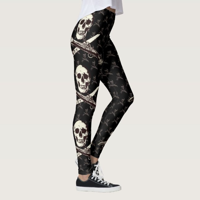Una vida pirata multiskul_blackwithgrey Leggings (Derecha)