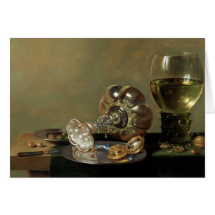 Una vida quieta con un vaso de vino