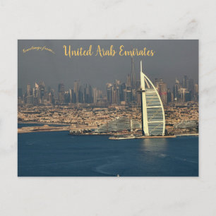 Una vista de Dubái Emiratos Árabes Unidos Postal