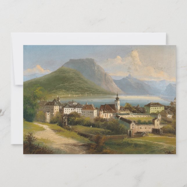 Una vista de Gmunden | Johann Wilhelm Jankowsky (Anverso)
