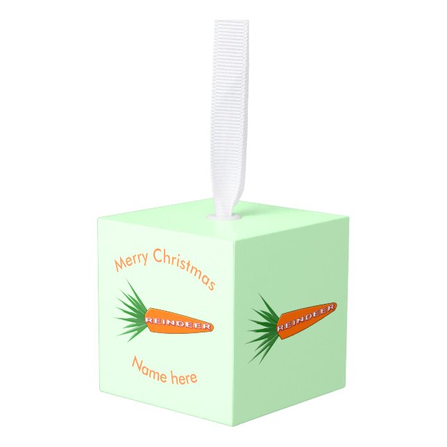 Una zanahoria para Navidades ornamento de Personal (Anverso en perspectiva)