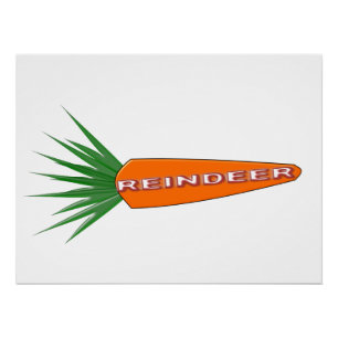 Una zanahoria para Navidades Poster de renos