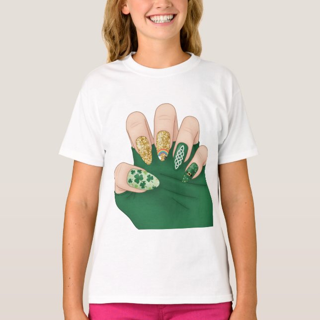 uñas camiseta mano  (Anverso)