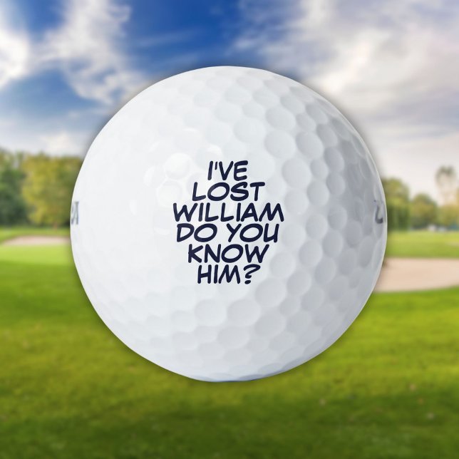 Unas divertidas bolas de golf personalizadas de la (Funny Personalized Navy Blue Lost Golf Balls)