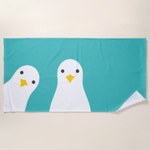 Unas gaviotas graciosas toallas de ilustracion tur
