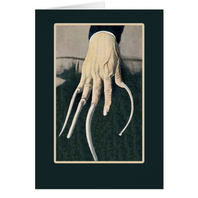 Uñas largas, tarjetas de la singularidad del circo (Frente)