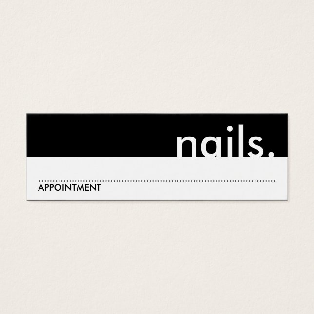 uñas. (Tarjeta de citas) (Frente)