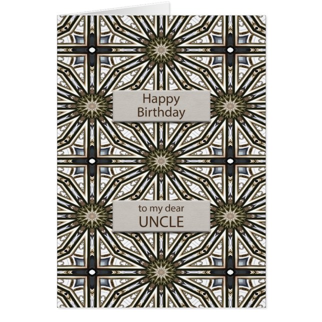 Uncle Birthday Resumen Mandala Design (Frente)