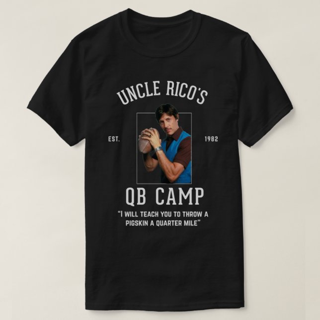 Uncle Rico&x27;s QB Camp - Camiseta clásica de 198 (Diseño del anverso)