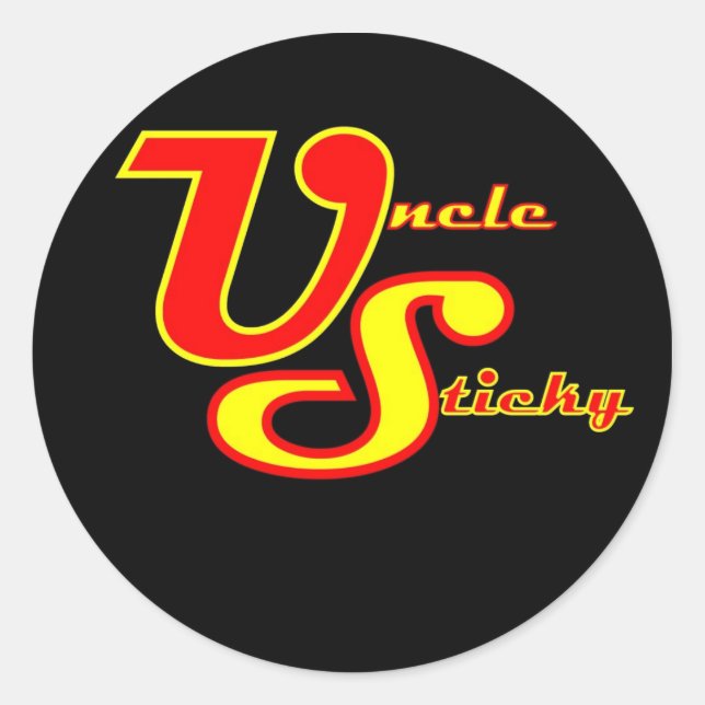 Uncle Sticky Round Pegatina (Anverso)