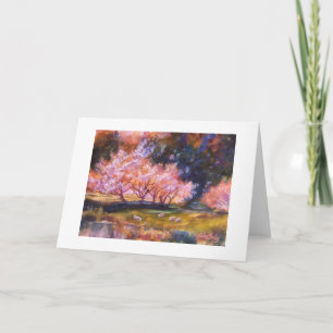 "UNder the Cherry Blossoms" - TARJETA acuarela