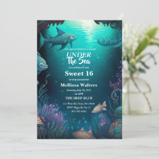 Under the Sea Sweet 16 invitaciones