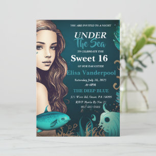 Under the Sea Sweet 16 Invitaciones