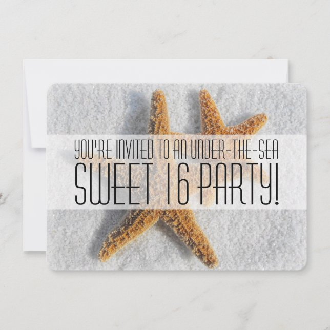 Under the Sea Sweet Dieciséis invitaciones a las f (Anverso)