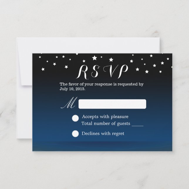 Under the Stars Beach Wedding RSVP (Anverso)