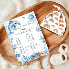 Under the what's on your purse baby shower game